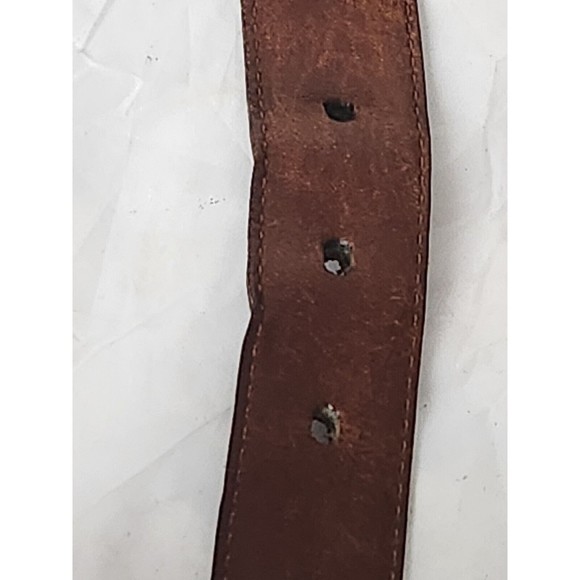 Coach‎ Dark Brown Burnished Cowhide Belt 5950 Handcrafted in Costa Rica Size 40 - Picture 5 of 10